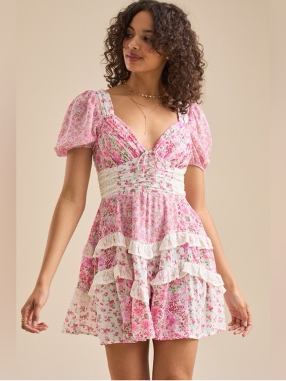 Altar'd State Aderny Mini Dress- Pink